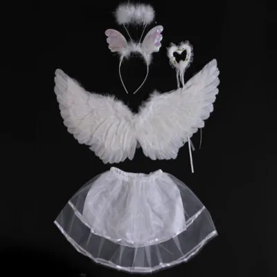 Fairy Feather Angel Wing for Kids Christmas Gift Holiday Ornament Party Costume Cosplay Dance Carnival Halloween Decor