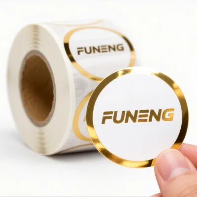 Factory Custom Round Printing Product Logo Sticker Rolls - Biodegradable Waterproof Labels for Bottles/Cosmetic Packaging Labels
