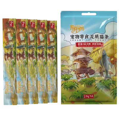 PETIME Creamy Meat Cat Treat 15g Bonito & Yucca Flavor High-Protein Liquid Snack No Artificial Colors Wholesale