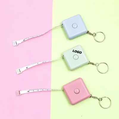 1.5m Square Retractable Keychain Tape Measure for Sewing, Clothing and Body Measurements