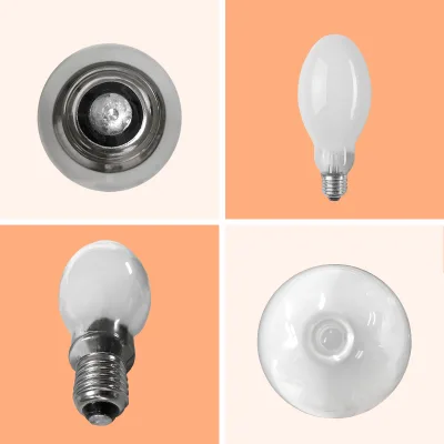 ED70 Soft White Glass E27 Base 70W/100W/150W High Pressure Sodium Lamp Internal Ignitor Starter 90 Lm/W Efficiency 16000