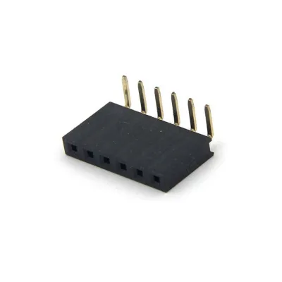Custom 2.54 Female Header Single Row Right Angle Dip Board to Board Connector PCB Connector Female Headers