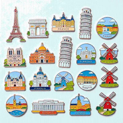 Customizable 3D Metal Magnet Zinc Alloy Souvenir Magnet Personalized Logo Die Cut Promotional Fridge Magnets Bulk Factory Supply