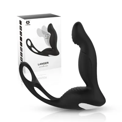 LTZA Male Prostate Massager with Penis Ring Vibrating Anal Toys 9 Powerful Vibration Patterns Wireless for Hands Free Fun