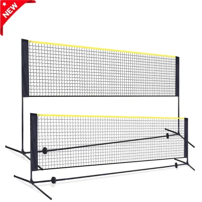 TN06 High Quality 4M Pickleball Net Set Stand Paddle Tennis/Badminton Net Set-Steel Pipe Polyester Durable Customized Color