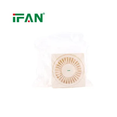 IFAN Bathroom Free Sample 10CM Square UPVC Plastic White PP Floor Drainer