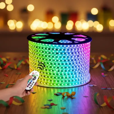 LED Light Strip 110V 220V RGB IP68 ABS Landscape Waterproof Flexible Outdoor Atmosphere Decoration