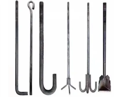 7-shaped Anchor Bolt L-shaped Angle Screw Embedded Parts Bolt M12-M36 Plain Carbon Steel