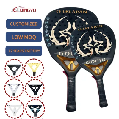 Customizable Logo Outdoor Sports Racquet Free Sample 3K 18K Carbon Fiber Plate Eva Grip Beach Tennis Paddle Personalized Tennis