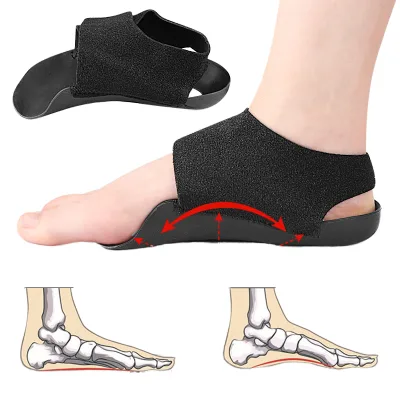 New XO Type Sports & Comfort Velcro Arch Half Insole Leg Foot Inversion Half Pad Support with Heel Cover