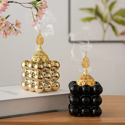 56H Ceramic Incense burner Backflow Incense burner Wax burner Scented for Home Decor