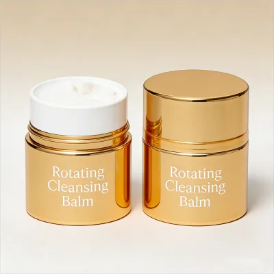 Private Brand Vegan Gentle Organic Mineral Cleansing Balm with Twist-up Design and Gold Packaging