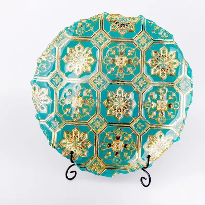 Complete Sets Dinnerware Green Flowers Charger Plates,Cheap Dinnerware Set