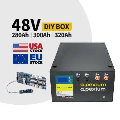 Apexium 48V 105Ah 230Ah 280Ah LiFePO4 Lithium Battery Pack DIY Box Docan 280 DIY Box Kits for Lifepo4 280Ah Akku