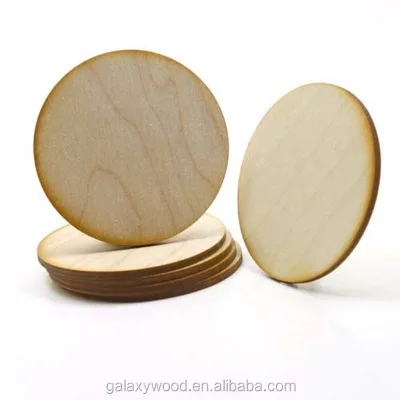 Custom Size Wooden Circles Laser Cut Blank Wood Round Pieces for Crafts