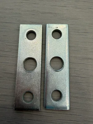 Zinc Plated 3 Holes Straight Connecting Bracket, Flat Straight Brace for Furniture