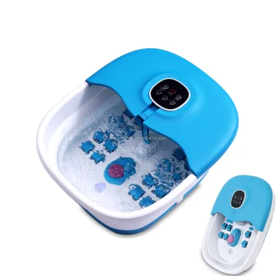 Electric Heated Foldable Foot Spa Bath Bucket Machine With Air Bubble and Shiatsu Massage Rollers for Foot Relax Massage