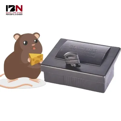 Professional Rechargeable Indoor Control Rat Mouse Trap Multi-Functional Square Plastic Box Lockable Spring Bait Killer Rodent
