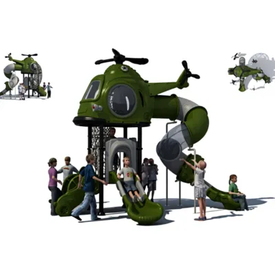 Professional Children's Outdoor Playground Equipment with Steel and Plastic Slide for Garden School Public Parks Use