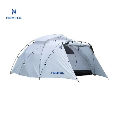 HOMFUL Family Version Thickened Rainproof Multi Person Sunscreen Portable Camping Tent Outdoor Waterproof Tunnel Tent
