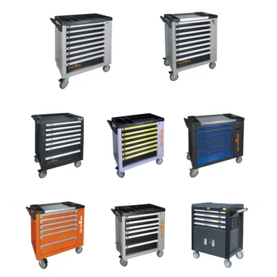 6 7 8 Drawer Mobile Rolling Lockable Metal Tool Cabinet Trolley With Workshop Hand 424 Pcs Tools
