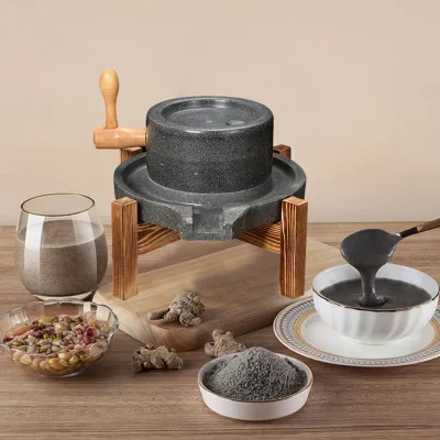 Wholesale D40 cm Hand Manual Wheat Flour Spices Rice Granite Stone Mill