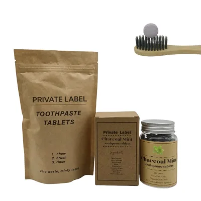 Private Label Gold Sensitive Repair Toothpaste Tablets Natural Arginine Hydroxyapatite Oral Care