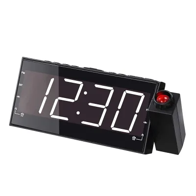 2019 Desktop Table Clocks Digital Led Alarm Clock Radio with Projector