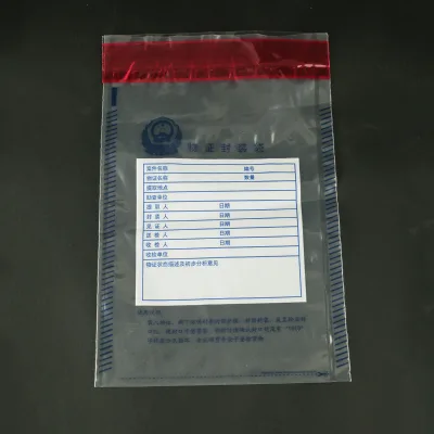 Customized Government Tamper Proof Evident Protection Bags Security Packing Sealing Plastic Void Seal Cash Evidence Bags