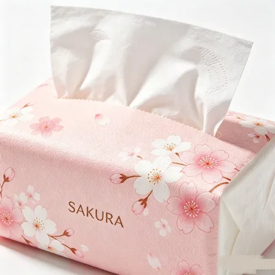 Custom Printed Soft Pack Facial Tissues 3 Ply Fragrance Free Disposable Tissues for Promotional Gift Corporate Branding