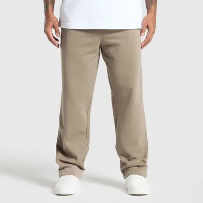 US Tax-Free DDP Shipping Custom Logo Men's Autumn Joggers Loose Fit Mid Waist Elastic Waist Hidden Pocket Polyester/Cotton 280g