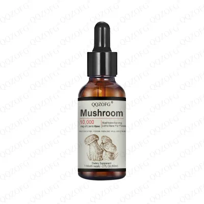 OEM Hot Sale Mushroom Lion's Mane Liquid Drop for Cognitive Antioxidant Digestive Immune Health Herbal Supplement 1000mg 60ml
