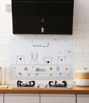 Waterproof and Oilproof Kitchen Cute Stickers Wallpaper Self-adhesive Moisture-proof Aluminum Foil Oil-proof Stickers