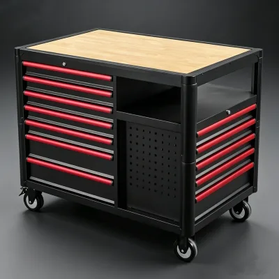 Customized High Quality Modular Professional Workshop Garage Wheeled Rolling Tool Trolley Tool Box Cart Tool Cabinet