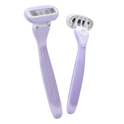 High Quality Womens Razor Handle Plus 2 Five-Blades Razor Cartridge Refills and 1 Hook & Body Hair Remover