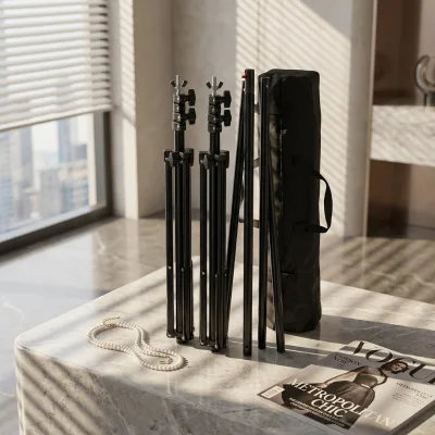 2.6*3m Professional Photo Studio Tripod with Muslin Photography Backdrop for Product Photography