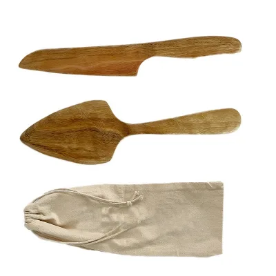 Wooden Pizza Spatula and Western Cake Knife Kitchen Dinner Knives
