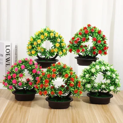 Customizable Plastic Rose Props Set Small Heart-Shaped Hanging Basket Wall Hanging for Wedding Thanksgiving Shooting Simulation