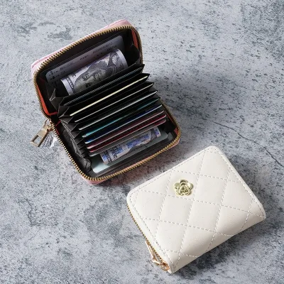 Mini Portable Luxury Coin Purse Loose Change Storage Wallet for Lady Metal RFID Minimalist Card case Daily Use Wallet Fashion