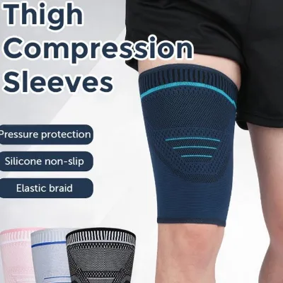 Durable Ergonomic Muscle Support Fit Anti Abrasion Shock Absorbing Outdoor Sports Thigh Compression Brace