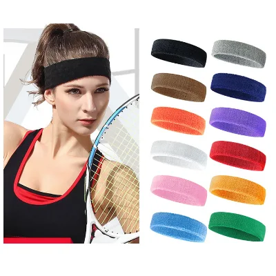 Breathable Dry Adjustable Elastic Sports Headband with Custom Logo Thin Polyester for Fitness and Exercise