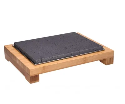OEM healthy natural stone steak plate grilled stone steak stone grill plate