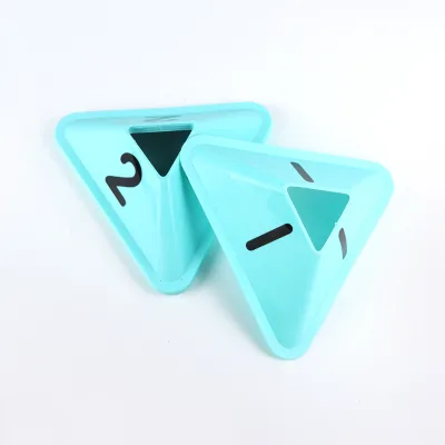 Triangular Style PE Soccer Training Cones Speed Agility Training Equipment Triangular Sports Markers Agility Training Cones