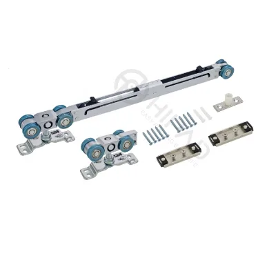 Aluminum Frame Sliding Door System with Nylon Wheels Soft Closing and Hanging Wheel Factory Linkage for Interior Use