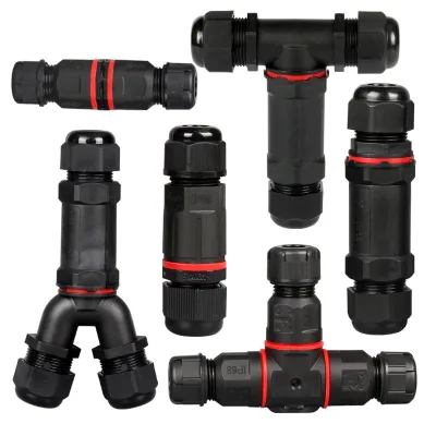 Waterproof Cable Connector IP68 Indoor Outdoor Dustproof Wire-to-Wire Intermediate Connector for Electrician Use