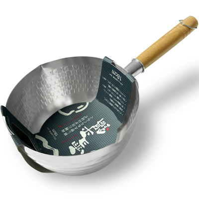 Japanese Style Stainless Steel Yukihira Snow Pan Milk Soup Saucepan with Wooden Handle Glass Lid