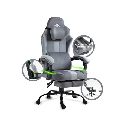 Free Sample 1 Piece Height Adjustable 360 Degree Swivel PC Chair Purple Racing Gaming Ergonomic Computer Chair With Footrest