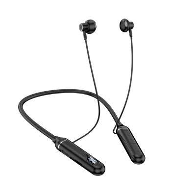 Wireless Headset Neck Strap Headset Gaming LED Display Stereo Sports Headset with Magnetic Earbuds