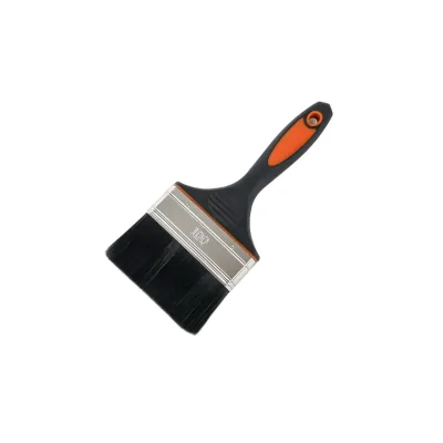PP TPR Soft Grip Paint Brush PET PBT Synthetic Bristles 100mm Wall Painting Brush for Paint Varnish