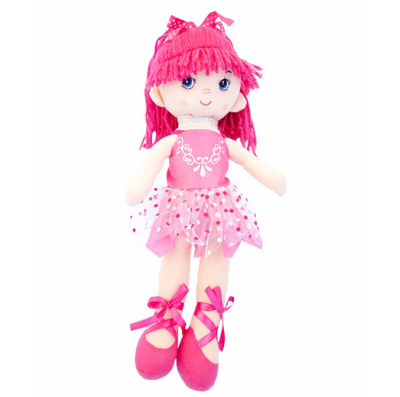 Wholesale Customized Plush Stuffed Doll With Dress Cute Girls Rag Doll